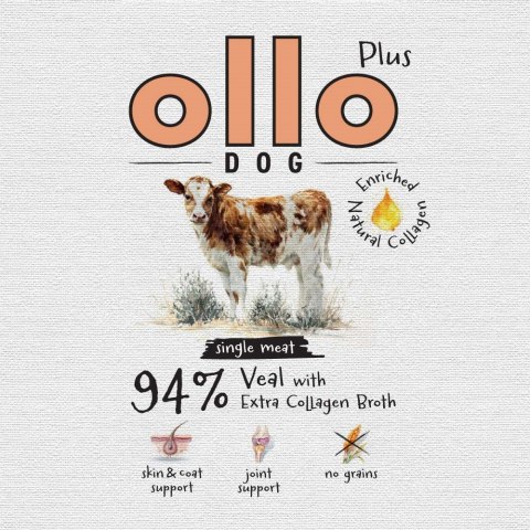 Ollo Plus Kolagen Cielęcina 400g puszka dla psa