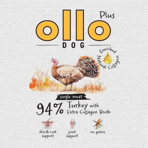 Ollo Plus Kolagen Indyk 400g puszka dla psa