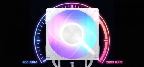 Chłodzenie powietrzne Volcano 0C T202 LCD ARGB 120 białe