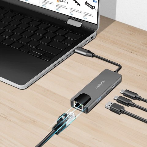 Hub USB 3.2 Gen 1,3port y, z 2.5G Gigabit ethernet