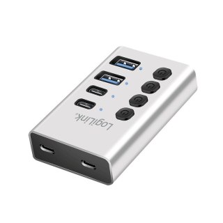 Hub 4xUSB3.2 Gen1 z przełącznikiem on/off