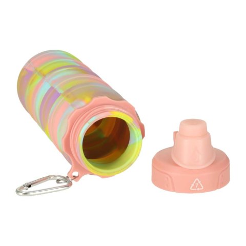 Butelka na wodę bidon silikonowy składany z uchwytem BPA FREE 500ml tęczowy Kik Sp. z o. o. Sp. k.