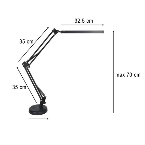 Lampka na biurko biurkowa LED USB obrotowy wysięgnik 2 sposoby mocowania Kik Sp. z o. o. Sp. k.