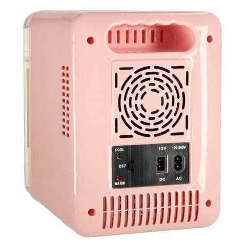 Lodówka turystyczna elektryczna samochodowa mini na jedzenie kosmetyki grzanie chłodzenie 2w1 4L różowa Kik Sp. z o. o. Sp. k.