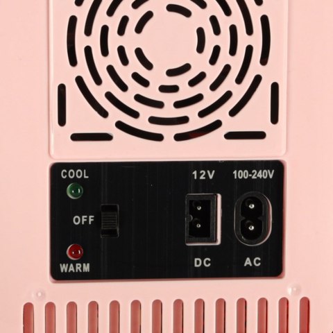 Lodówka turystyczna elektryczna samochodowa mini na jedzenie kosmetyki grzanie chłodzenie 2w1 4L różowa Kik Sp. z o. o. Sp. k.