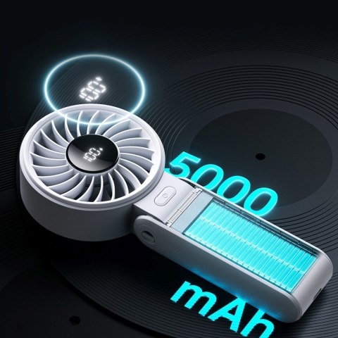 Mini wentylator wiatrak ręczny USB-C 3600mAh - szary