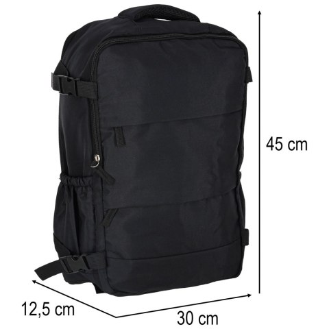 Plecak turystyczny kabinowy podróżny bagaż podręczny czarny 45x30 cm Kik Sp. z o. o. Sp. k.
