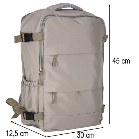 Plecak turystyczny kabinowy podróżny bagaż podręczny szary 45x30 cm Kik Sp. z o. o. Sp. k.