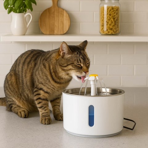 Poidełko fontanna dla psa kota zwierząt automatyczne poidło LED USB 2,4l filtr czyszczący Kik Sp. z o. o. Sp. k.