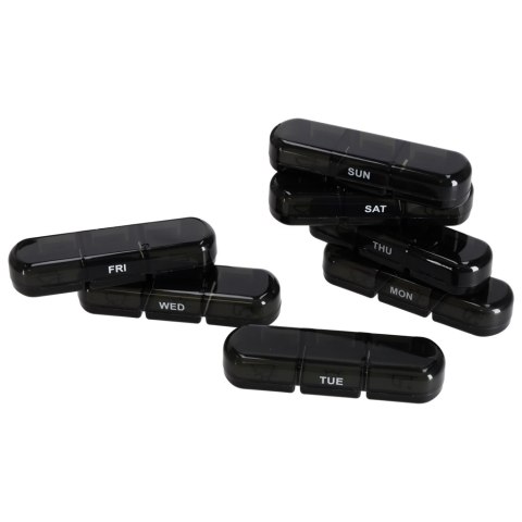 Pojemnik organizer na tabletki leki czarny Kik Sp. z o. o. Sp. k.