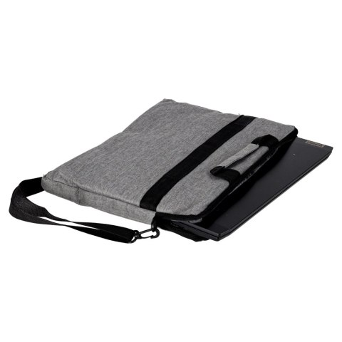 Torba na laptopa 15,6 cali na ramię z paskiem teczka biznesowa damska męska szara Kik Sp. z o. o. Sp. k.