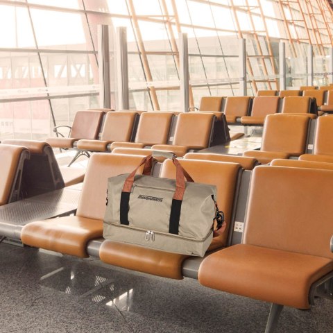 Torba podróżna sportowa bagaż podręczny do samolotu turystyczna beżowa Kik Sp. z o. o. Sp. k.