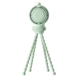 Wentylator mini wiatrak z elastycznymi nóżkami filtrem 5000mAh - zielony