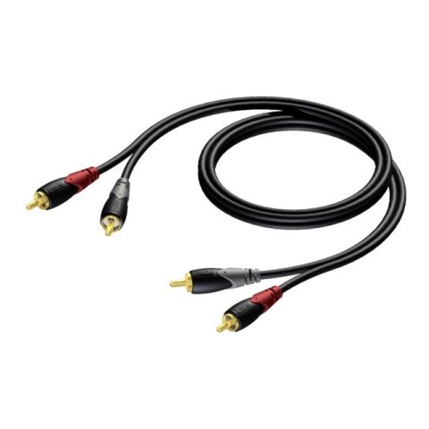 Kabel 2x RCA/Cinch Męski - 2x RCA/Cinch Męski 0,5m - CLA800/0.5 PROCAB