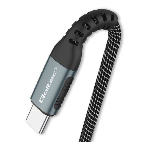 Kabel USB 2.0 typ C | USB 2.0 typ C 100W | QC 3.0| PD | 1.5m | Czarny Qoltec