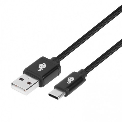Kabel USB-USB C 3 m. czarny sznurek TB