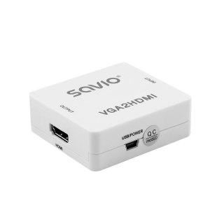 Konwerter/Adapter VGA - HDMI Full HD/1080p 60Hz, CL-110 Savio