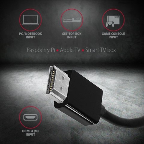 RVH-VGAN Adapter aktywny HDMI -> VGA FullHD, wyjście audio, micro USB złącze zasilania AXAGON