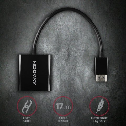RVH-VGAN Adapter aktywny HDMI -> VGA FullHD, wyjście audio, micro USB złącze zasilania AXAGON