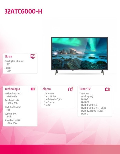 Telewizor LED 32 cale 32ATC6000-H Allview