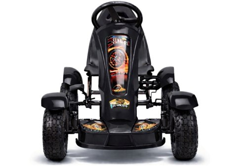 Sportowy Gokart Na Pedały F618 Pomowane Koła Obciążenie 50kg Czarny LEAN CARS