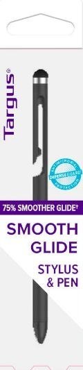Rysik antybakteryjny 2 w 1 do smartfonów i ekranów dotykowych - czarny Targus