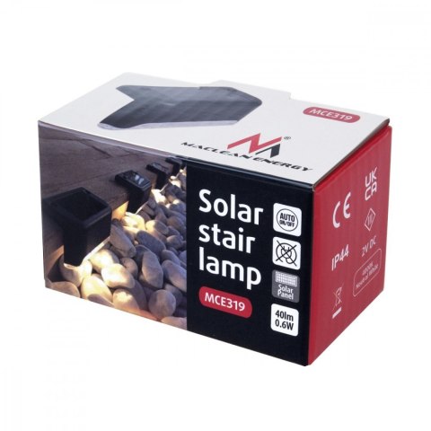 Lampa solarna schodowa tarasowa MCE319 LED IP44 4000K czujnik zmierzchu Maclean