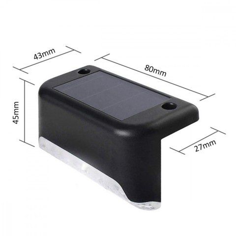 Lampa solarna schodowa tarasowa MCE319 LED IP44 4000K czujnik zmierzchu Maclean