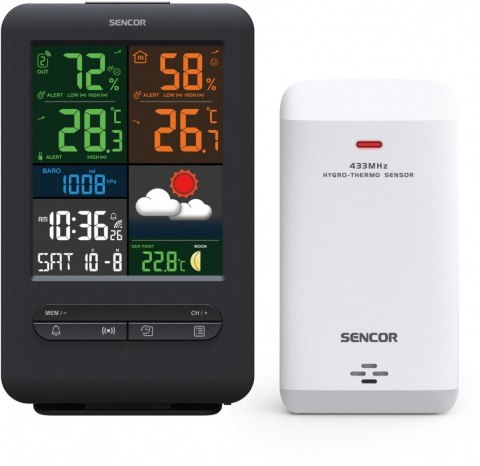 Stacja pogody SWS 7300 wys LCD kolor 13,8 cm Sencor