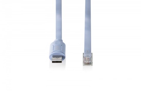 Kabel adapter do konsoli USB-A 2.0 męski do RJ45 | Chipset FTDI (FT232RNL) | jasnoniebieski | 1.8m