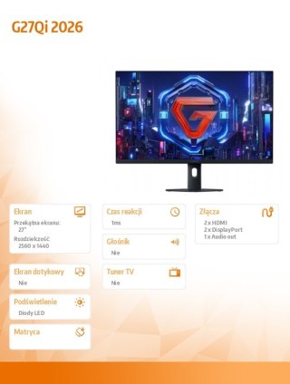 Monitor gamingowy 2K G27Qi 2026