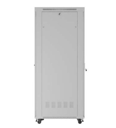 Szafa instalacyjna rack stojąca 19 cali 47U 800x1000 szara drzwi perforowane LCD (flat pack) V2