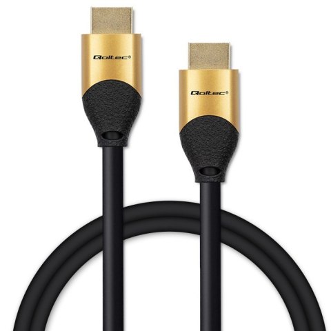 Kabel HDMI v2.1 Ultra High Speed 8K | 60Hz | 28AWG | 2m Złoty Qoltec