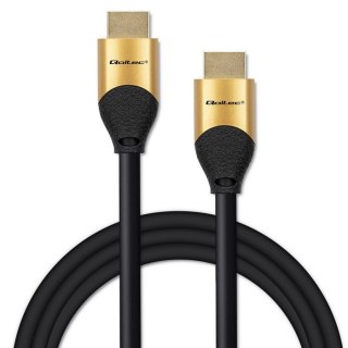 Kabel HDMI v2.1 Ultra High Speed 8K | 60Hz | 28AWG | 3m Złoty Qoltec