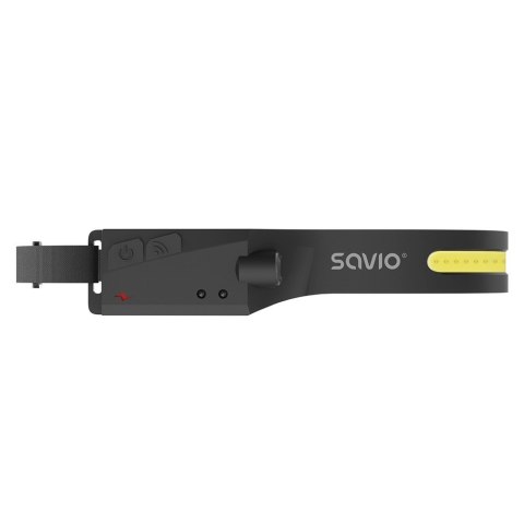 Latarka czołowa LED z czujnikiem ruchu, USB-C, 350 lm, zasięg 80m, FL-02 Savio