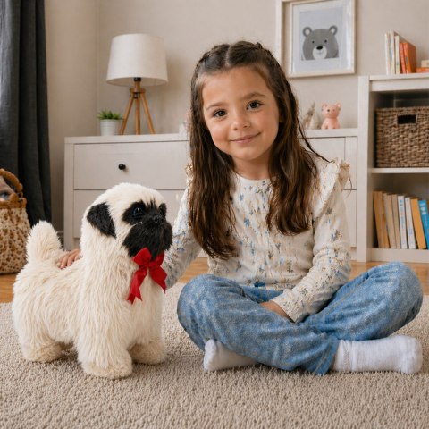 Interaktywny Pies Mops Porusza się, Szczeka LEAN Toys