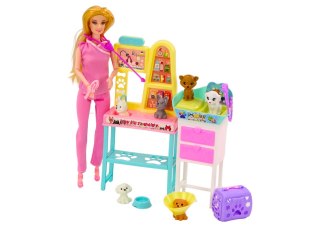 Zestaw Lalka Weterynarz Meble Zabiegowe Akcesoria Zwierzaki LEAN Toys