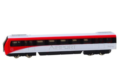 Model Kolekcjonerski Pociąg Czerwono-Biały 1:48 Metalowy LEAN Toys