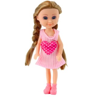 Mini Lalka Z Akcesoriami Wózek Kotki Zestaw Laleczka Różowa LEAN Toys