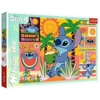 Puzzle - 500 - Wakacje ze Stichem - Disney Lilo i Stitch - Trefl 37483 Trefl Puzzle
