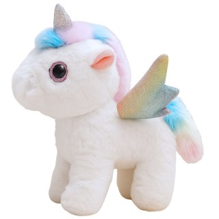 Jednorożec Pluszowy Interaktywny Porusza Się Dźwięki Biały 21 cm LEAN Toys