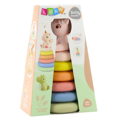 Miękka Piramida Sensoryczna Jednorożec Gumowa EKO Kolorowa