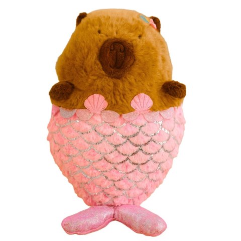 Pluszowa Maskotka Przytulanka Kapibara Syrenka Różowa 28cm LEAN Toys