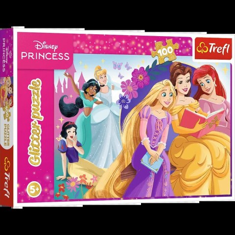 Puzzle - 100 Glitter - Blask magii przyjaźni - Disney Princess - Trefl 14834 Trefl Puzzle