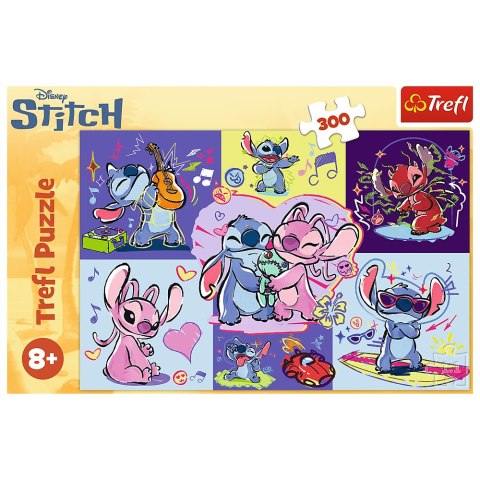 Puzzle - 300 - Zakręcony Stitch - Disney Lilo i Stitch - Trefl 23033 Trefl Puzzle
