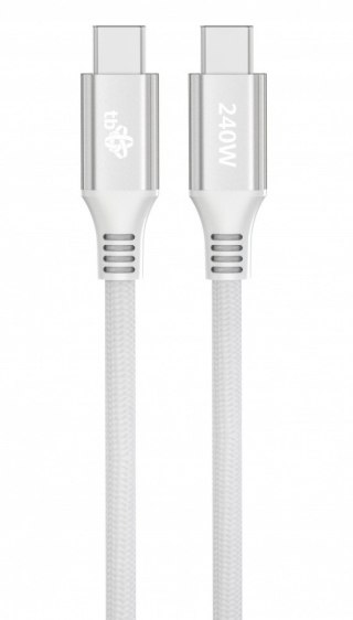 Kabel USB C - USB C 1m 240W biały TB