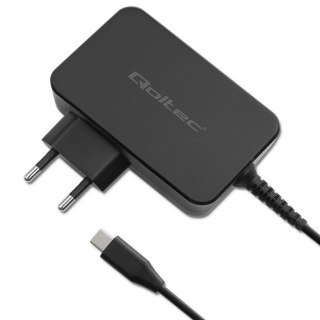 Ładowarka GaN Power Pro | 1xUSB-C | 90W | 5-20V | 3-4.5A | Czarna Qoltec