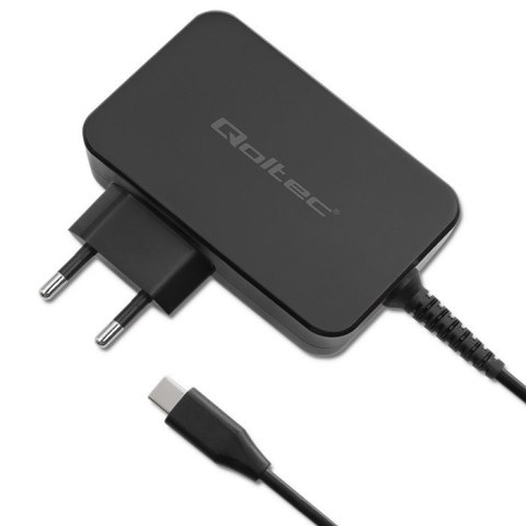 Ładowarka GaN Power Pro | 1xUSB-C | 90W | 5-20V | 3-4.5A | Czarna Qoltec
