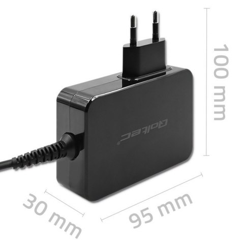 Ładowarka GaN Power Pro | 1xUSB-C | 90W | 5-20V | 3-4.5A | Czarna Qoltec