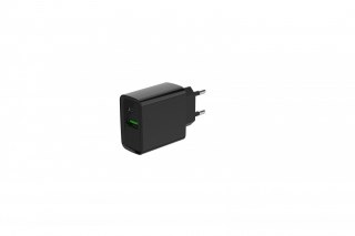 Ładowarka PowerDelivery USB-A USB-C 20W Czarna Gembird